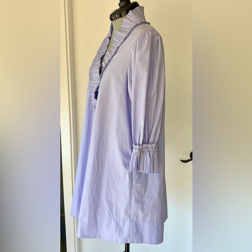 Sovere Studio NWOT Rapture Shift Pleated V-Neck Mini, Lavender, szS - Picture 6 of 15